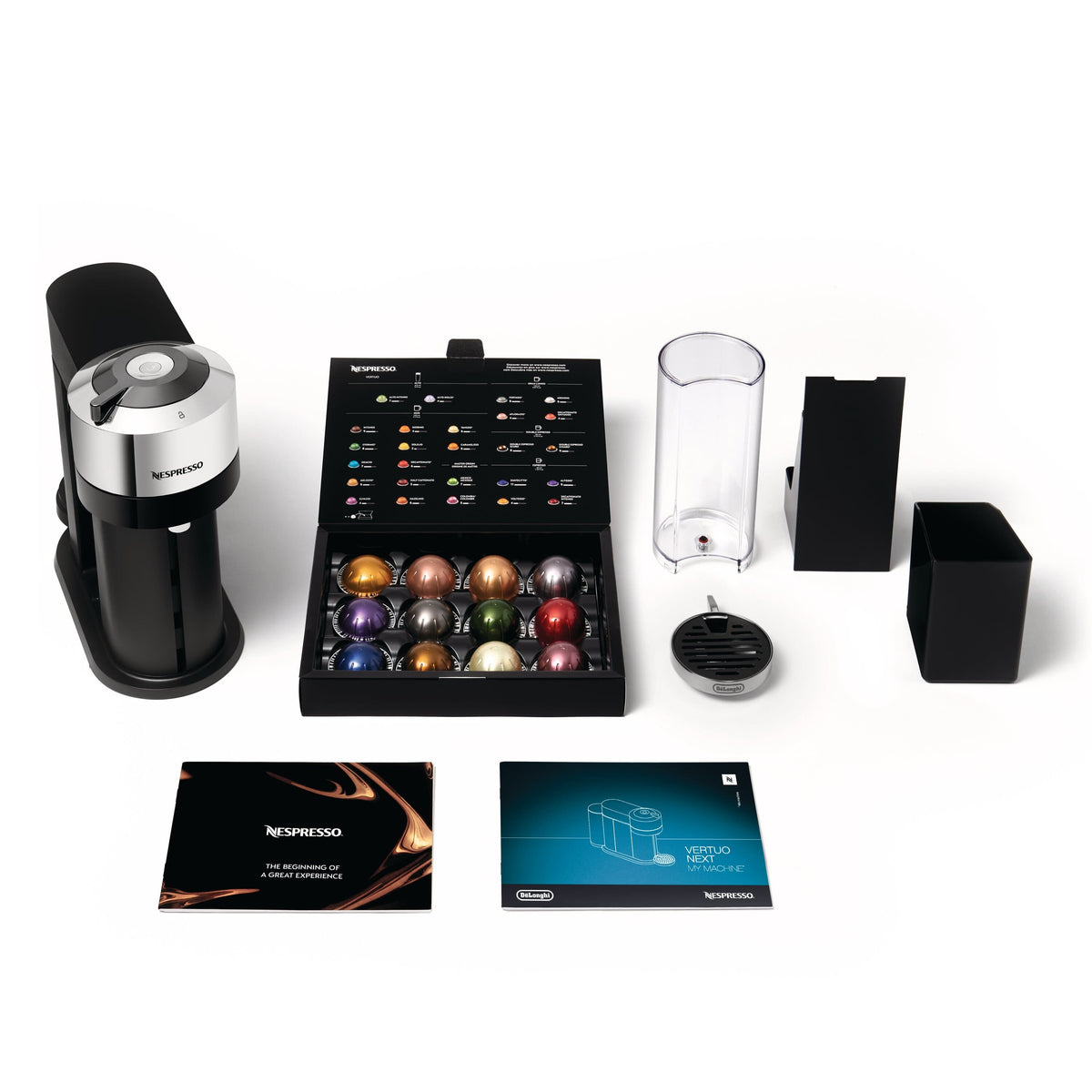 Nespresso Vertuo Next Deluxe Coffee and Espresso Maker by DeLonghi, Chrome