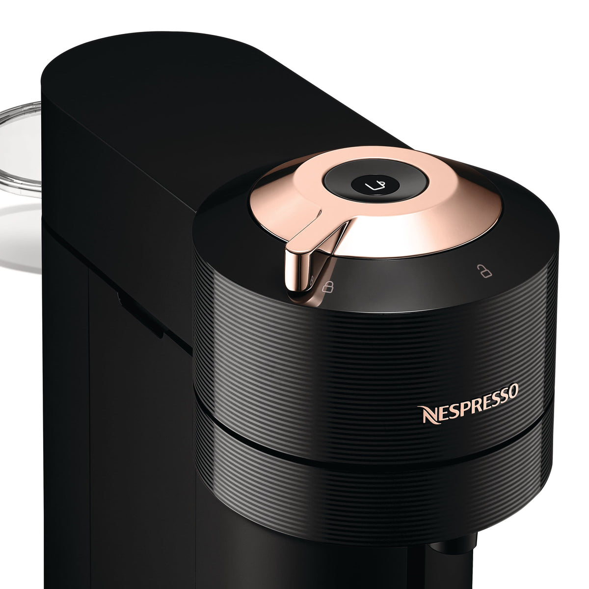Nespresso Vertuo Next Premium Coffee and Espresso Maker by DeLonghi, Black Rose Gold with Aeroccino Milk Frother