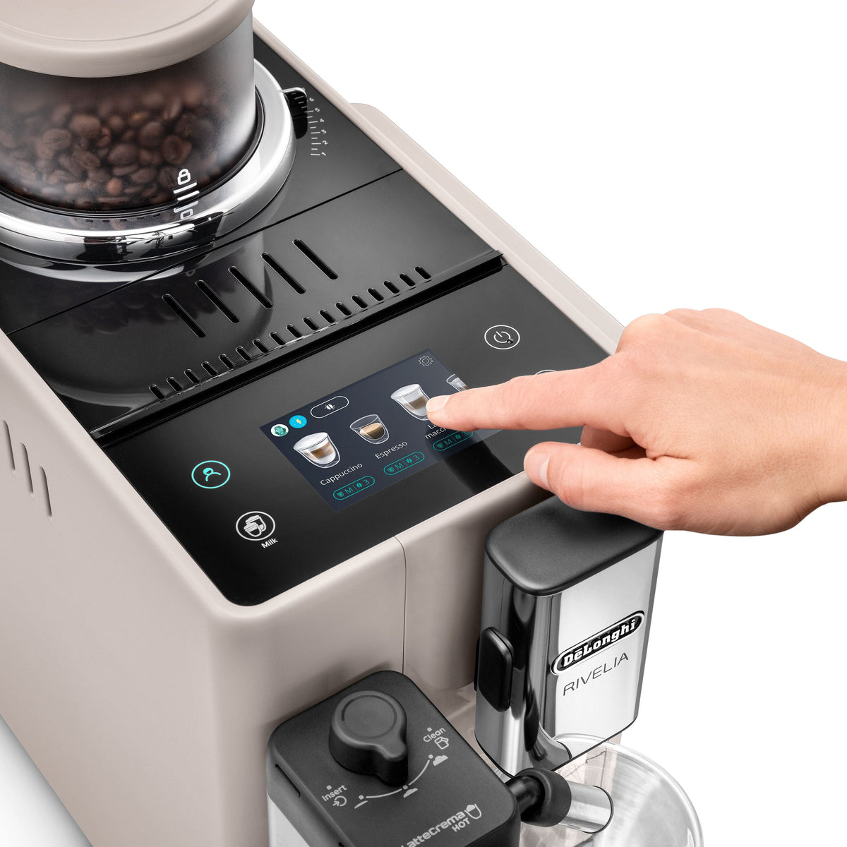 Rivelia Fully Automatic Espresso Machine, Sand Beige