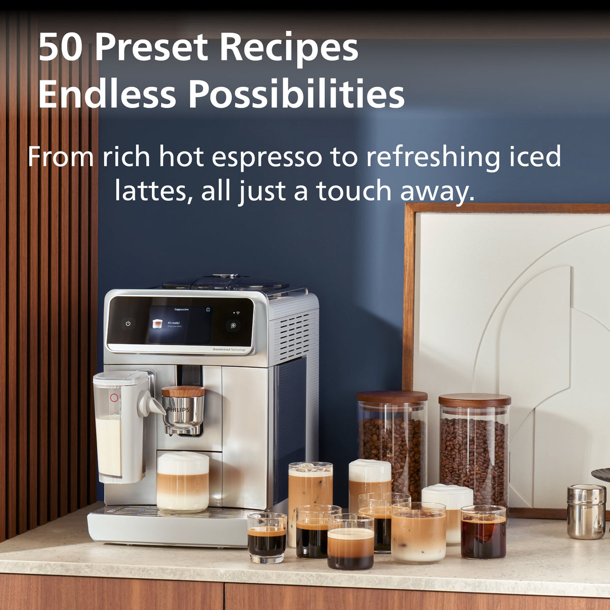 Philips Cafe Aromis 8000 Series Fully Automatic Coffee and Espresso Machine with LatteGo Pro