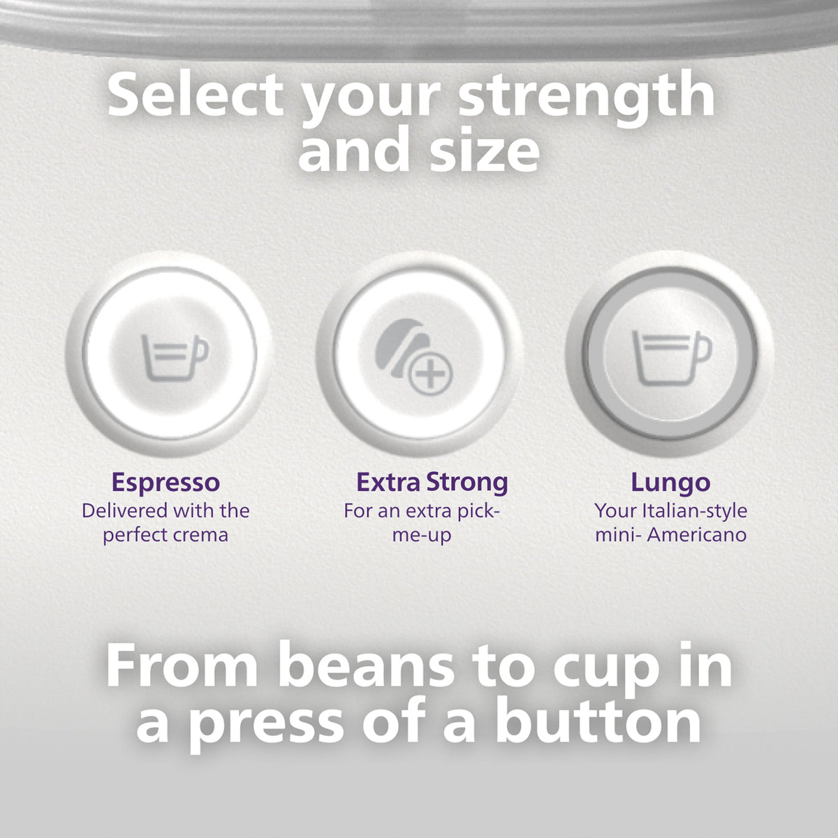Philips Baristina Espresso machine Milky White